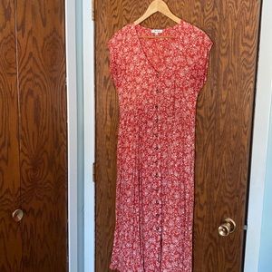 Madewell Button Front Midi Dress in piazza floral